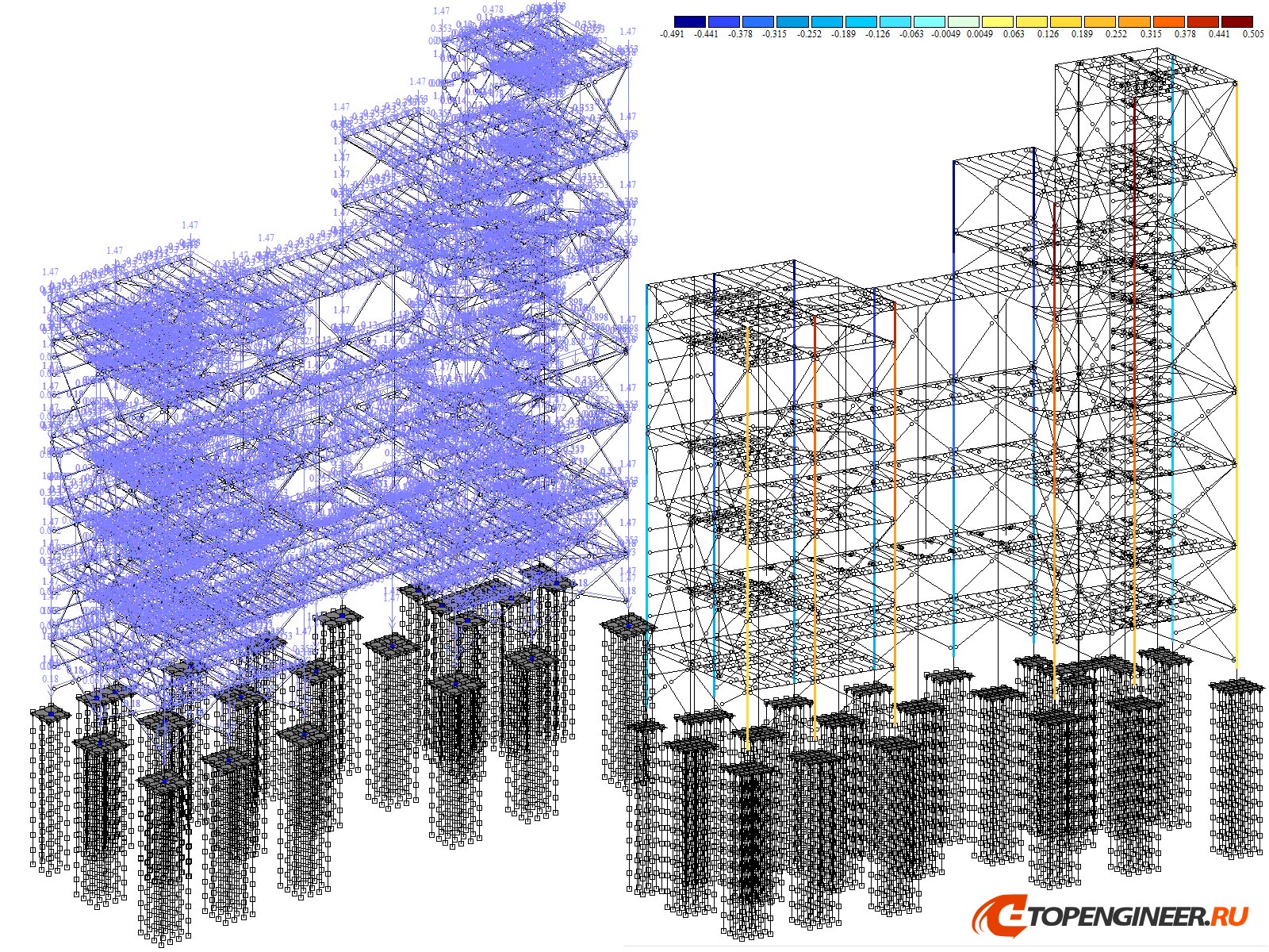Расчет конструкции пример - BIM проектирование - разработка КМ, КЖ, КМД - Генеральное проектирование в BIM