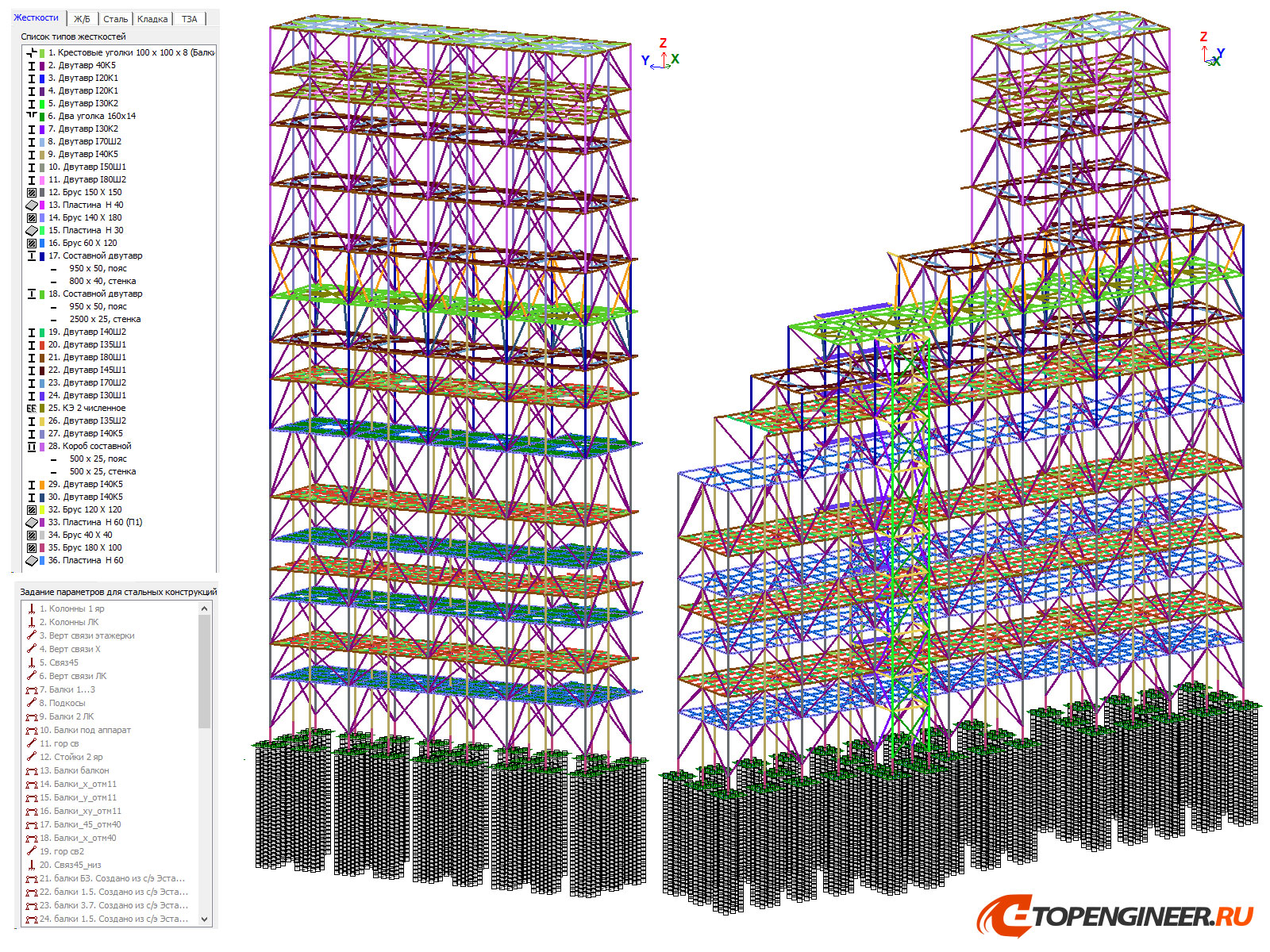 Расчет конструкции в ЛИРА САПР - BIM проектирование - разработка КМ, КЖ, КМД - Генеральное проектирование в BIM