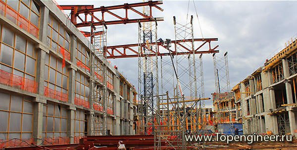 Монтаж зданий - монтаж кранами