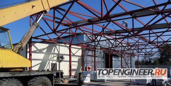 Монтаж ангаров - арки