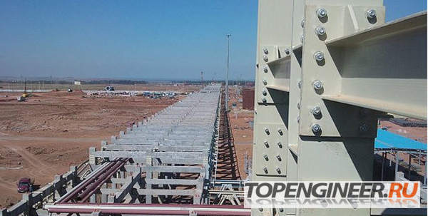 Монтаж балок - болтовые соединения 