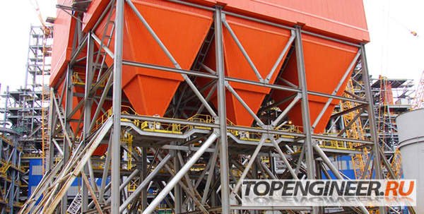 Монтаж бункеров - большой бункер