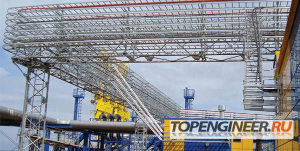 Монтаж эстакад - готовая часть эстакады