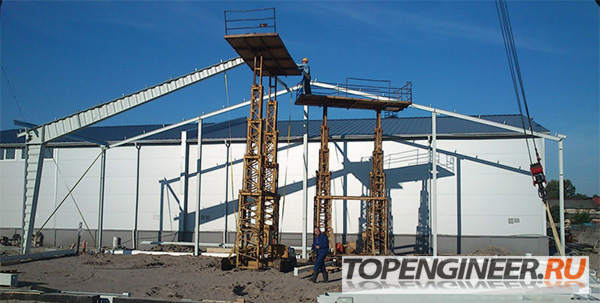 Монтаж рам - рама на основе гофрированной балки