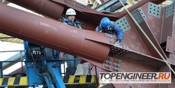 Монтаж рам - сборка на болтовых соединениях