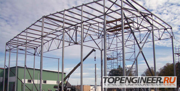 Монтаж складов - с помощью крана