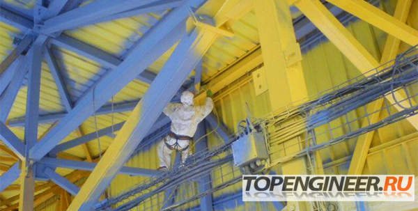 Монтаж связей - окончательная окраска