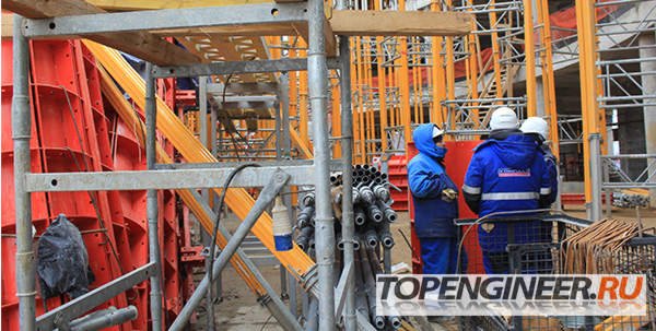 Монтаж железобетонных конструкций - стройка 