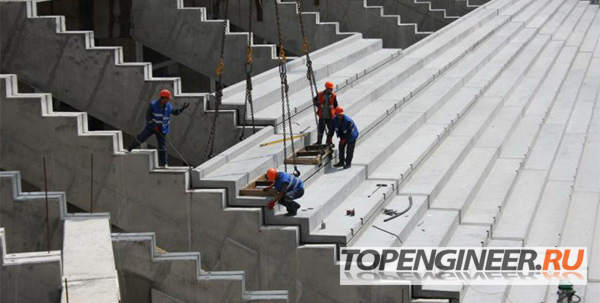 Монтаж железобетонных конструкций - монтаж трибун
