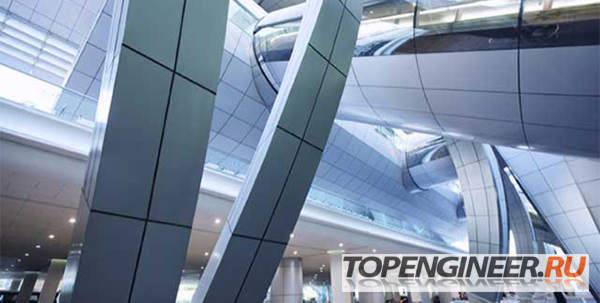 Изготовление алюминиевых конструкций - внутреннее оформление торговых центров