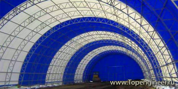 Изготовление- пример ангара сделанного нами