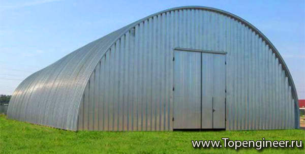 Изготовление - пример готового ангара