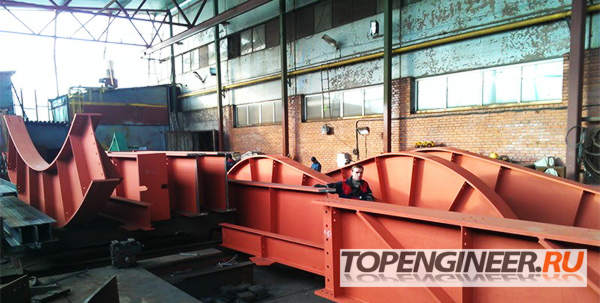 Изготовление балок - склад изогнутых балок