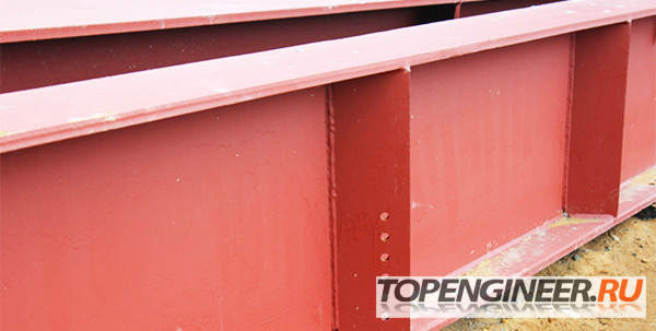 Изготовление балок - балка на монтаже