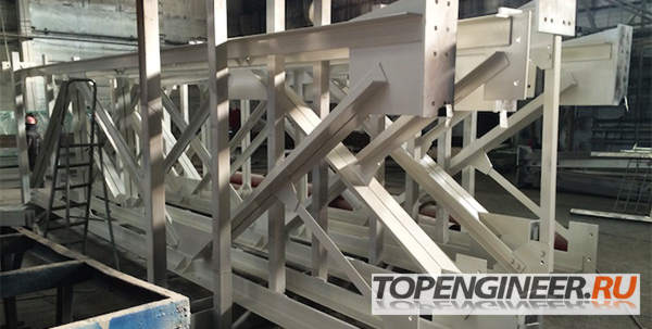 Изготовление ферм - пример плоской фермы из уголков