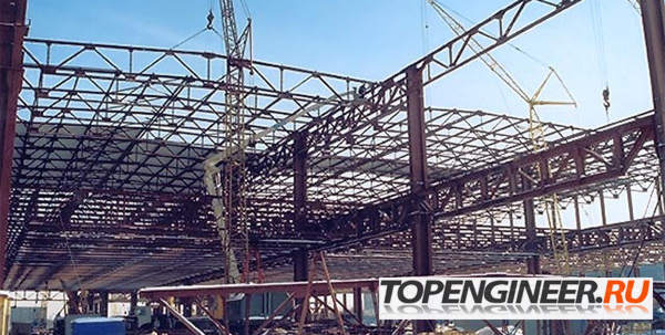 Монтаж ферм - пример монтажа плоской фермы из уголков