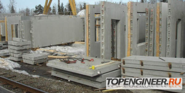 Изготовление железобетонных конструкций - склад готовой продукции