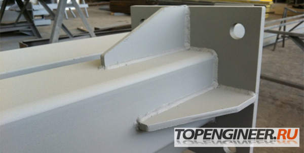 Изготовление колонн - балка на монтаже