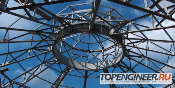 Изготовление кровли - пример круглой кровли