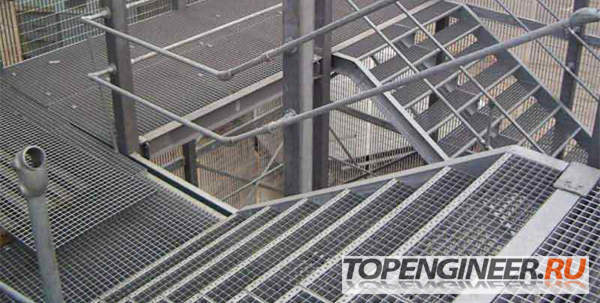 Изготовление лестниц - типовая лестница с настилами