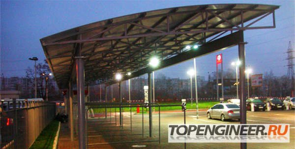 Изготовление навесов - типовой проект металлоконструкций