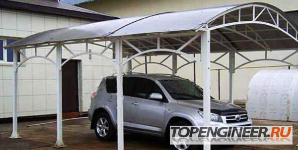 Изготовление навесов - готовые конструкции