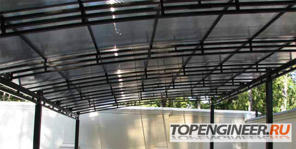 Изготовление навесов - пример работы