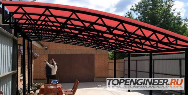 Изготовление навесов - возведенный проект