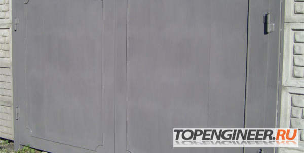 Изготовление ворот - пример монтажа