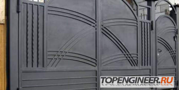 Изготовление ворот - пример готовой конструкции ворот width=