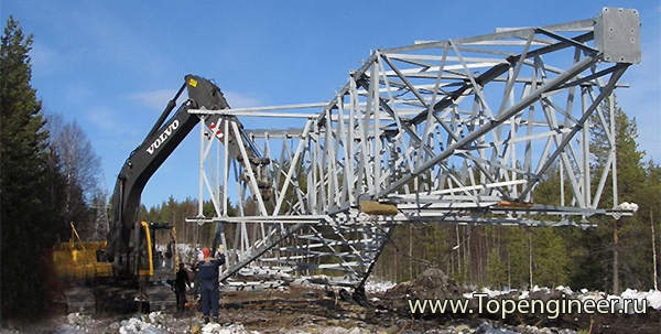 Изготовление опор ЛЭП - наши проекты площадок 