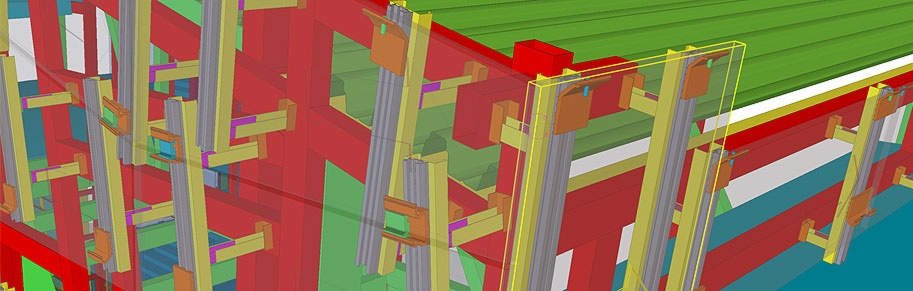 Трехмерная модель вентилируемого фасада.