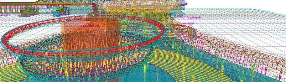 Сложные металлоконструкции. Вид в перспективе.