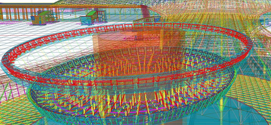 Сложные металлоконструкции. Увеличено.